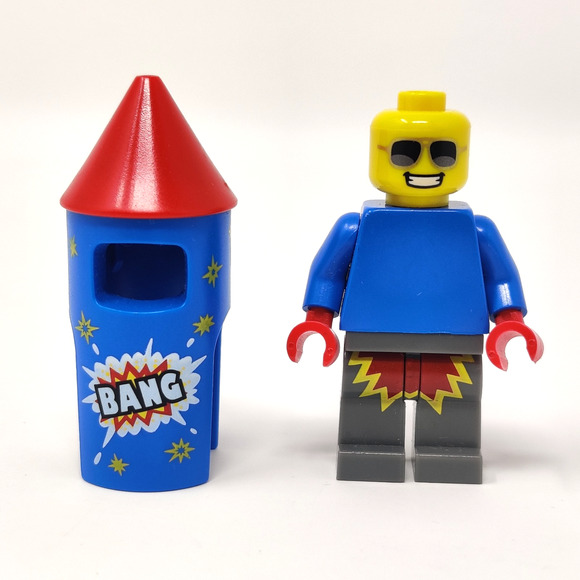 LEGO Series 18 Collectible Minifigures 71021 Firework Guy Minifig Party Pants - Picture 3 of 9